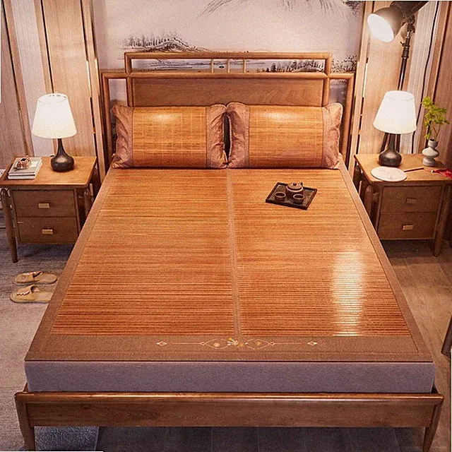 Bamboo Summer Mat Cool Bed Mat Both Size Sheet Rug Floor Mat 夏季双面折叠天然竹席凉席