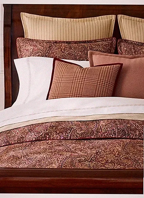 NEW 3-pc Ralph Lauren HALLIE Paisley Full/Queen Cotton Comforter Set (94" X 96")