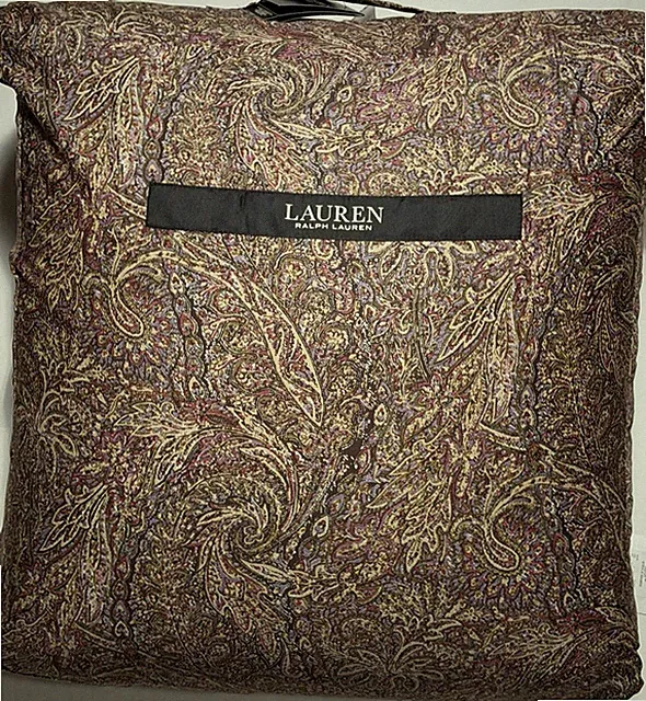 NEW Ralph Lauren Hallie Paisley Comforter King Size Neutral Color 100% Cotton