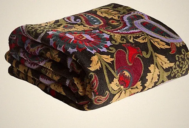 NWT Vera Bradley 50x80 Throw Blanket Midnight Garden Paisley