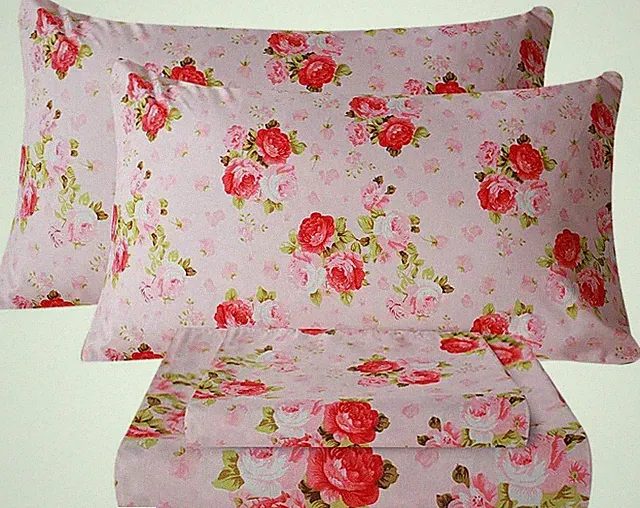 Queen Sheet Set 4 Piece Ultra Soft Deep Pocket Floral Bedding 100% Microfiber