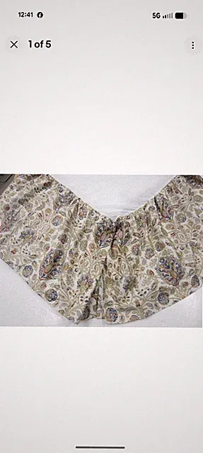 Ralph Lauren CHAPS BED SKIRT Marrakesh Rug Paisley Dust Ruffle FULL/Queen 14"