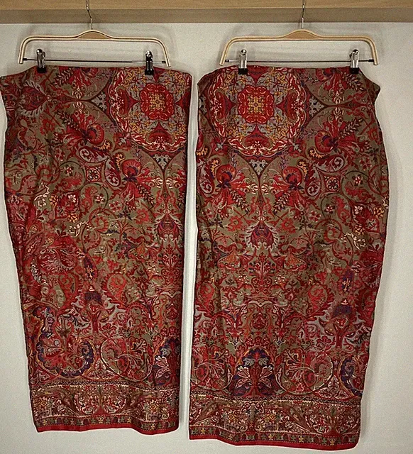 RALPH LAUREN GALAHAD 2 King Pillow Cases Red Pre-Owned 20X39 (SEE FLAWS