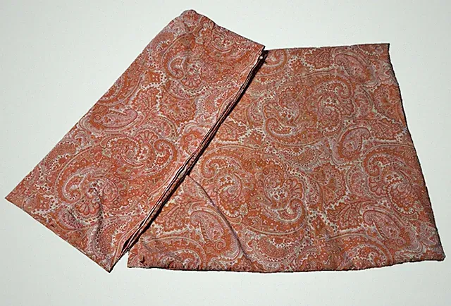 Ralph Lauren Harbor View Paisley Orange Pink Sherbet 2 Standard Pillowcases VTG