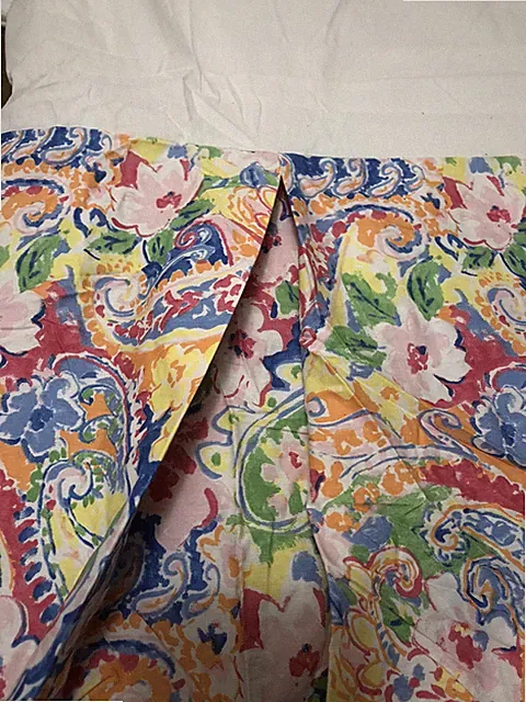 RALPH LAUREN Springdale Paisley KING BEDSKIRT NEW Green Blue Pink Orange Yellow