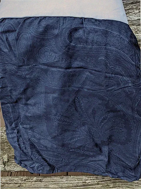 RARE Ralph Lauren Doncaster Navy Blue Paisley Cal King Bed skirt New