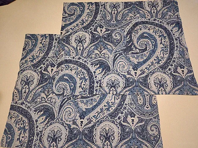 Set of 2 Ralph Lauren Standard Size Blue Paisley Pillow Shams
