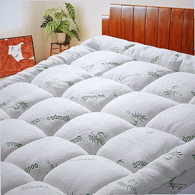 Twin Size Mattress Topper, Extra Thick Quilted Fitted Cover with 1000 GSM Fill