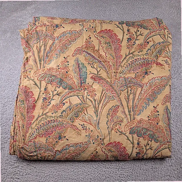 VTG Ralph Lauren Duvet Cover King Paisley Made in Italy Luxury Coco Palm